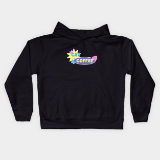 Cat Coffee Lover Kids Hoodie